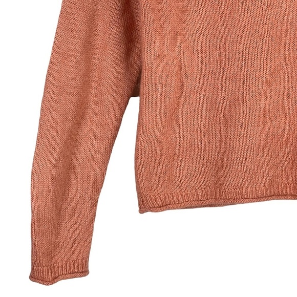 Madewell Chelsea Pocket Pullover Sweater XS Pullover Boxy Alpaca Blend Orange - Picture 5 of 10